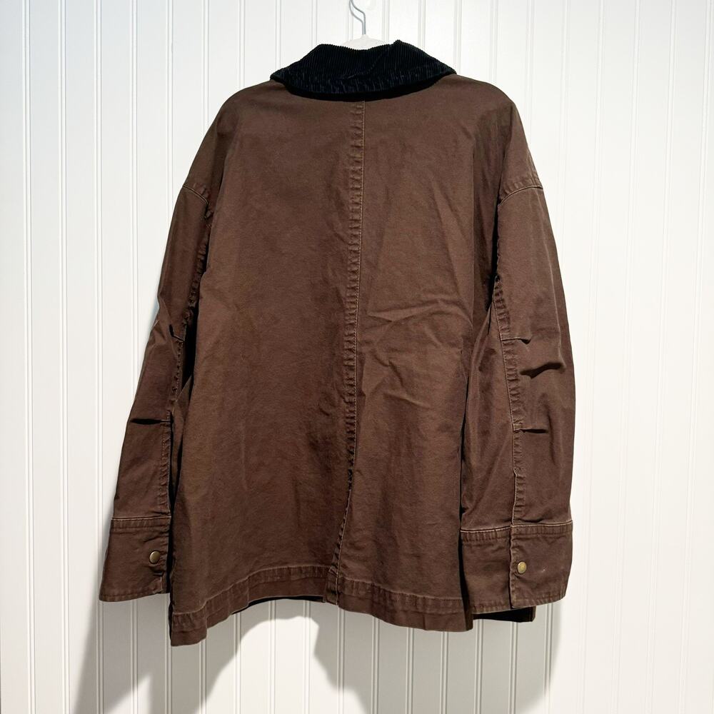 Old Navy Canvas Barn Coat Brown Corduroy Collar Size XXL - Picture 7 of 7